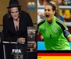 Игрок мира ФИФА женщин 2013 года победитель Надин Ангерер